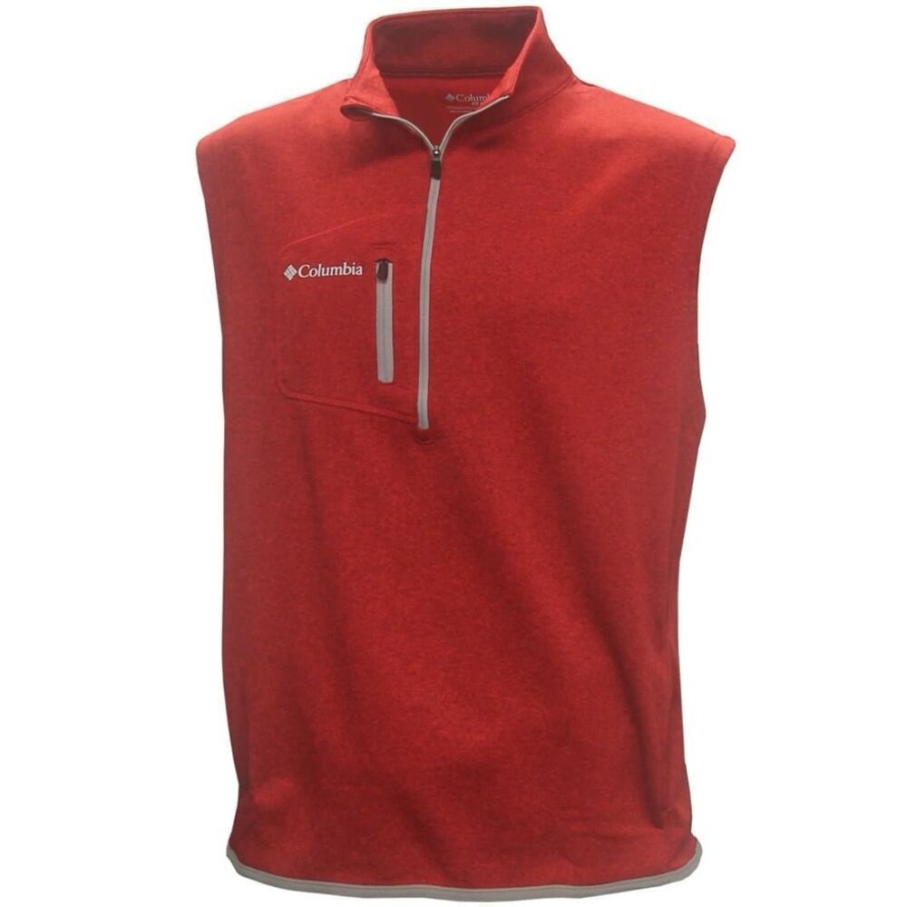 COLUMBIA Omni Wick Explorer Golf Vest Intense Red Size Large